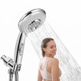 High Pressure Handheld Shower Head with On Off Switch, 5 Spray Settings ...