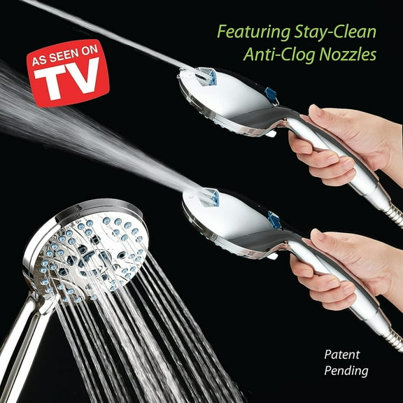 High Pressure Handheld Shower with 8 Settings and Power Wash for Tub Tile & Pets