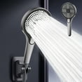 thumbnail image 1 of High-Pressure Handheld Showerhead 10.5", 3 Mode Abs Plastic Bathroom Spray Head for Low Water Pressure, Easy Installation for Flow Control​​ (Gray), 1 of 6