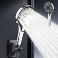 thumbnail image 1 of High-Pressure Handheld Showerhead 10.5", 3 Mode Abs Plastic Bathroom Spray Head for Low Water Pressure, Easy Installation for Flow Control​​ (Silver), 1 of 6