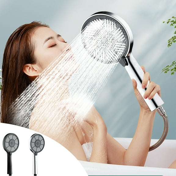 High-Pressure Handheld Showerhead | 3 Spray Modes | ABS Material | Black/Silver | 10.24x4.72 in | Ideal for Elderly & Kids | Home, Gym, Hotel Use | Easy Install | Multifunctional Shower