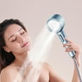 thumbnail image 1 of High-Pressure Handheld Showerhead with 360-Degree Rotation, Multi-Spray Mode Shower Head for Rain and Massage, Non-Clogging ABS Shower Head with Replacement Nozzles(Blue), 1 of 9