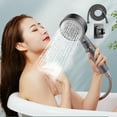 thumbnail image 1 of High Pressure Handheld Showerhead with 8 Spray Modes, 55 Inch Hose and Adjustable Wall Mount, Anti-Clog Nozzles for Hard Water, Ideal for Low Water Pressure Homes, 1 of 8