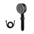 thumbnail image 1 of High-Pressure Handheld Showerhead with 8 Spray Modes | ABS Black Shower Head for Elderly & Kids | 9.45x3.54 Inches | Hard Water Filter | Gym & Home Use, 1 of 7
