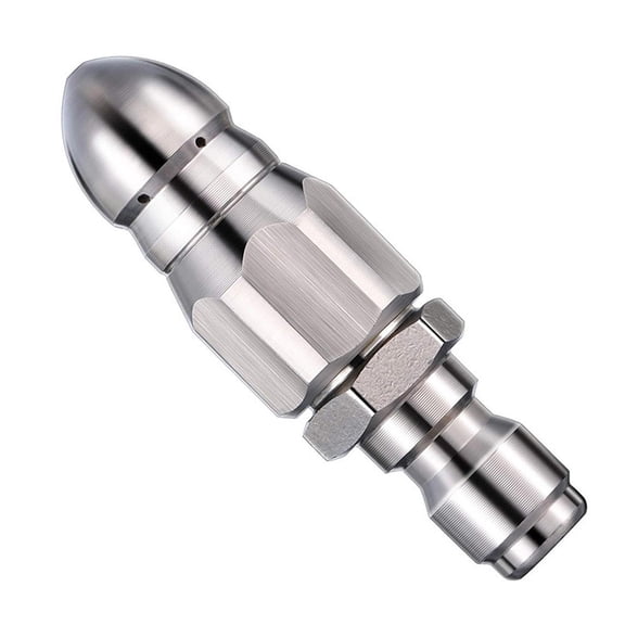 High Pressure Head Spray Nozzle Attachment with 1/4 Quick Connect for Efficient Pipe Flushing and Drain Cleaning