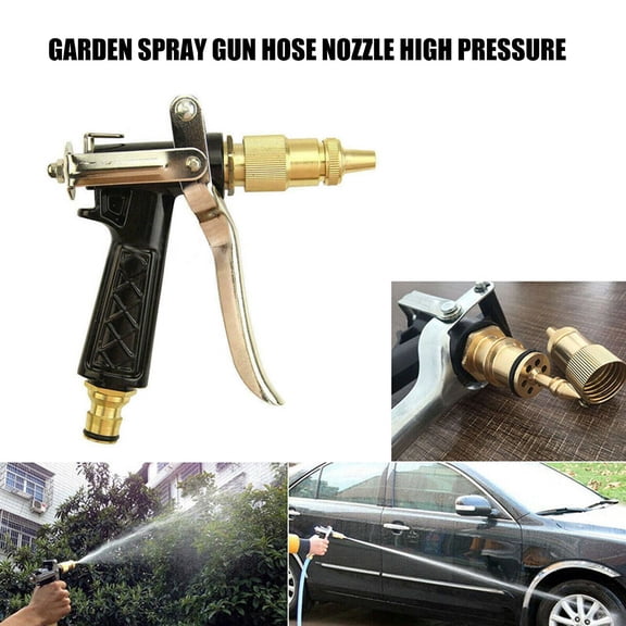 High Pressure Heavy Duty Water Spray Gun Brass Nozzle Garden Hose Pipe Wash Car