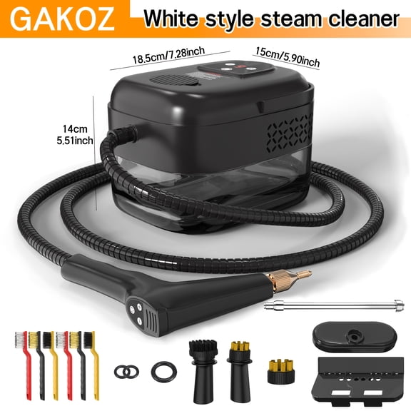 High Pressure High Temperature Handheld Steam Cleaner - 40.58oz Water Tank with LCD Display, Household Carpet Cleaner for Kitchen Grease, Sofa & Multi-Surface Deep Cleaning