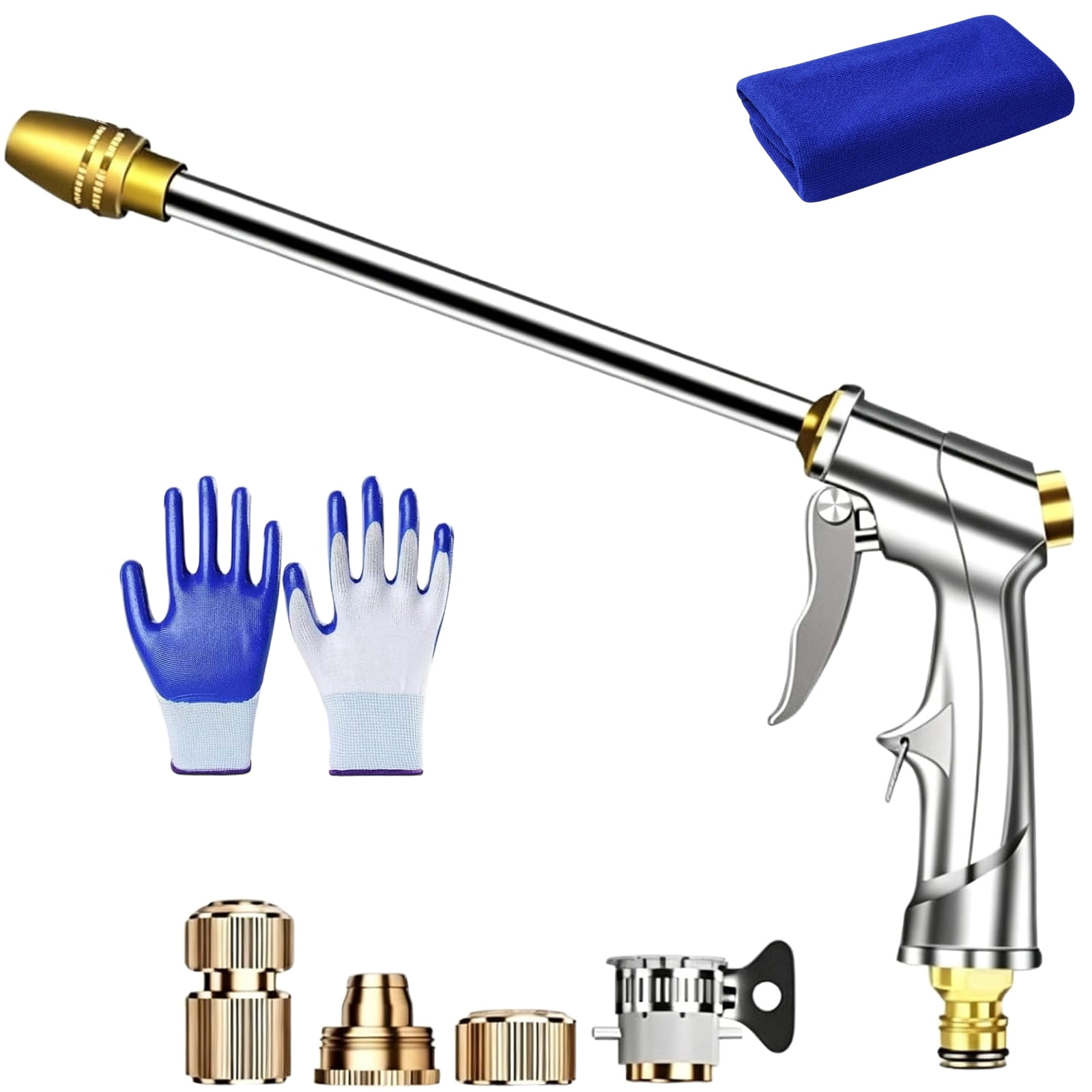 High Pressure Hose Nozzle, 2026 Upgrade Garden Hose Nozzle High Pressure, Power Water Sprayer Attachment, Heavy Duty Hose-Nozzle, for Home Outdoor Garden Backyard Patio Driveway Lawn Pet Bathing