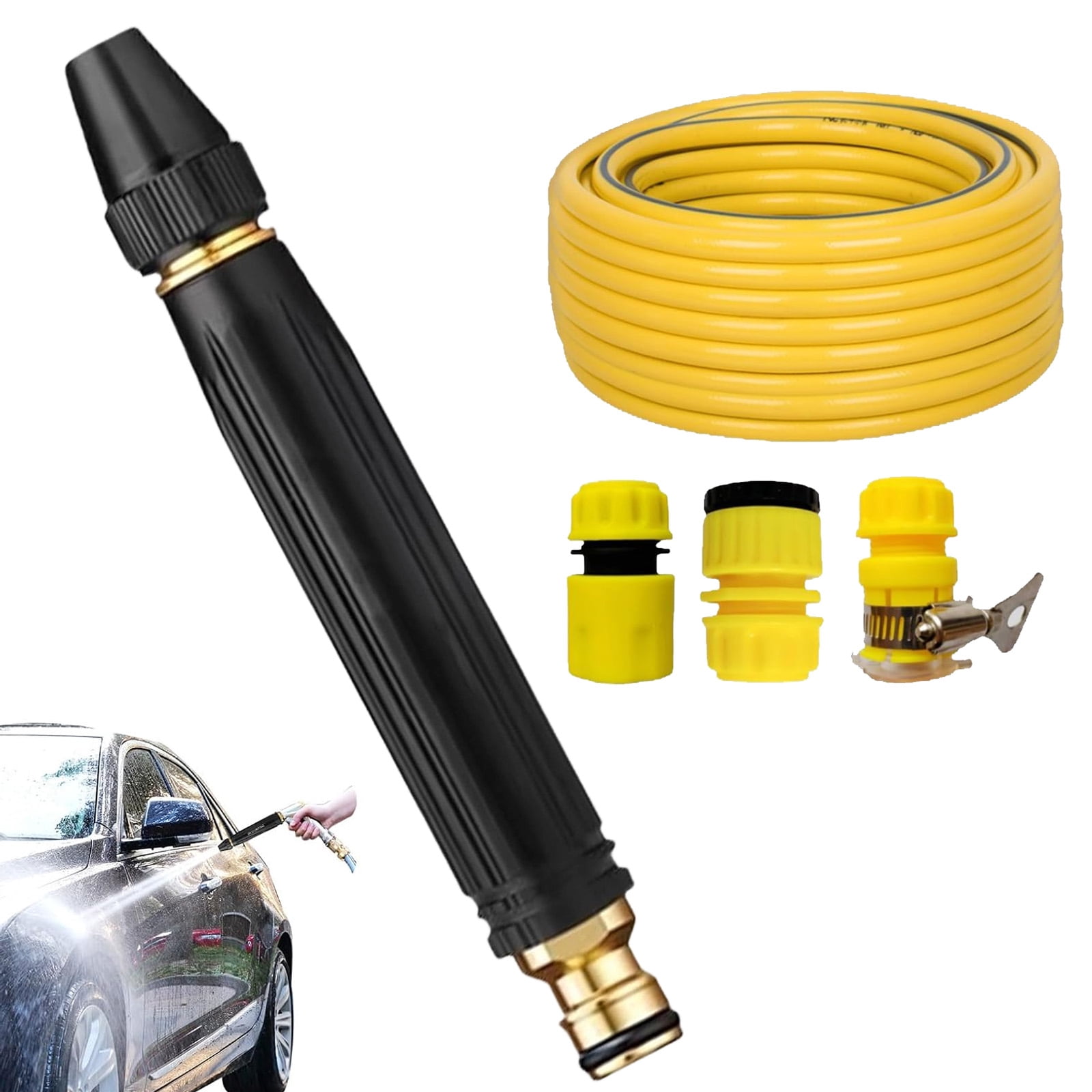 High Pressure Hose Nozzle, Adjustable Spray Patterns, Multi Function Lawn & Garden Watering Sprayer for Plant Watering Lawn Car