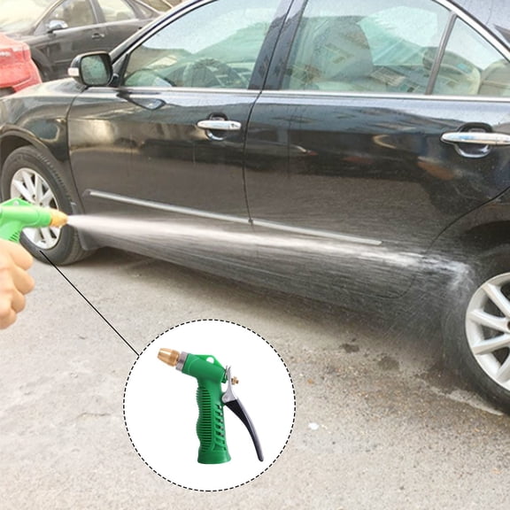 High Pressure Hose Nozzle Front Trigger Adjustable, 7x3.4 Inch Heavy Duty Metal Hose Nozzle Multifunction Garden Pipe Connector for Lawn Car Washing, Garden Accessories