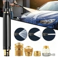 thumbnail image 1 of High Pressure Hose Nozzle, Heavy Duty Adjustable Hose Nozzle, High Pressure Jet Sweeper Spray Nozzle with Leak-Proof Design, Metal Garden Hose Sprayer for Car Wash, Lawn, Patio Cleaning (1PCS), 1 of 7