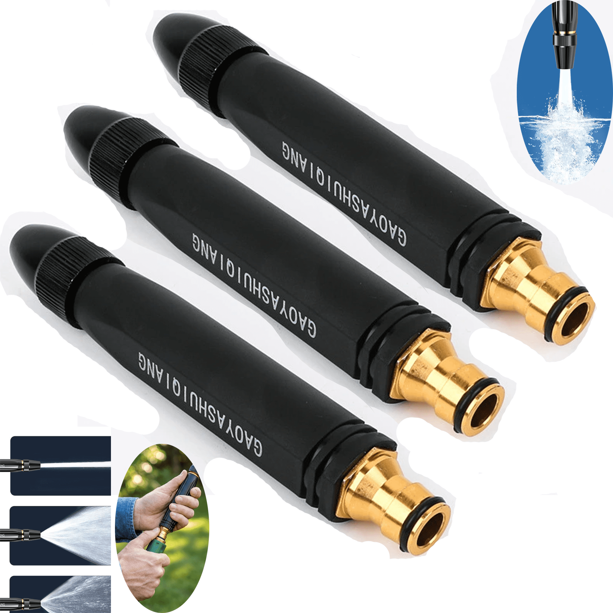High Pressure Hose Nozzle, Heavy Duty Garden Hose Sprayer Nozzle ...