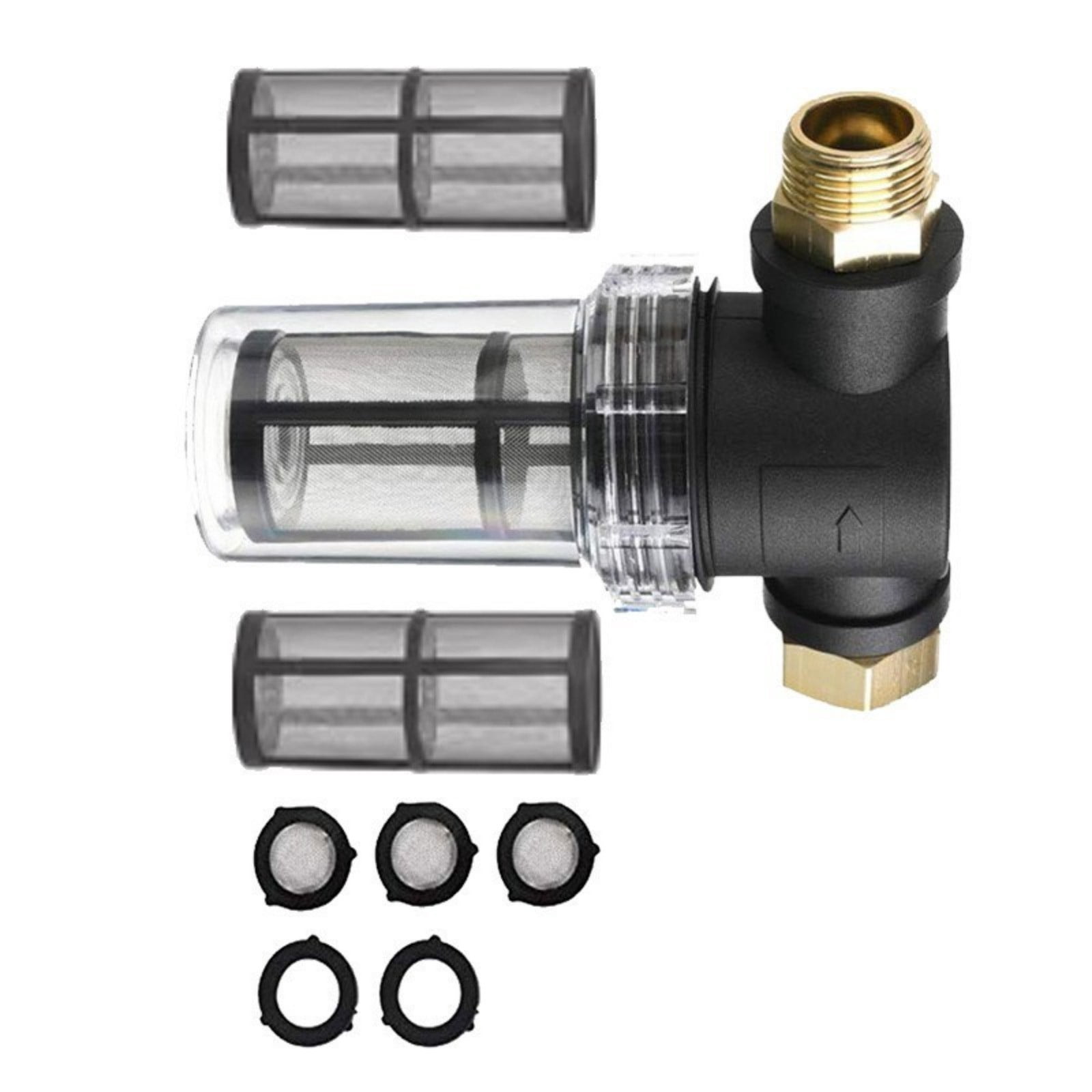 Semiment Filter Thread High Pressure Inline Garden Hose Filter Attachment 3/4Inch Thread With ...
