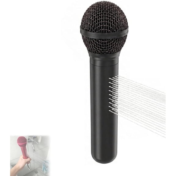 High Pressure Microphone Shower Head, 2026 New Microphone-Shaped Creative Showerhead, Detachable Shower Head with Handheld, Easy Installation, Funny Shower Accessories