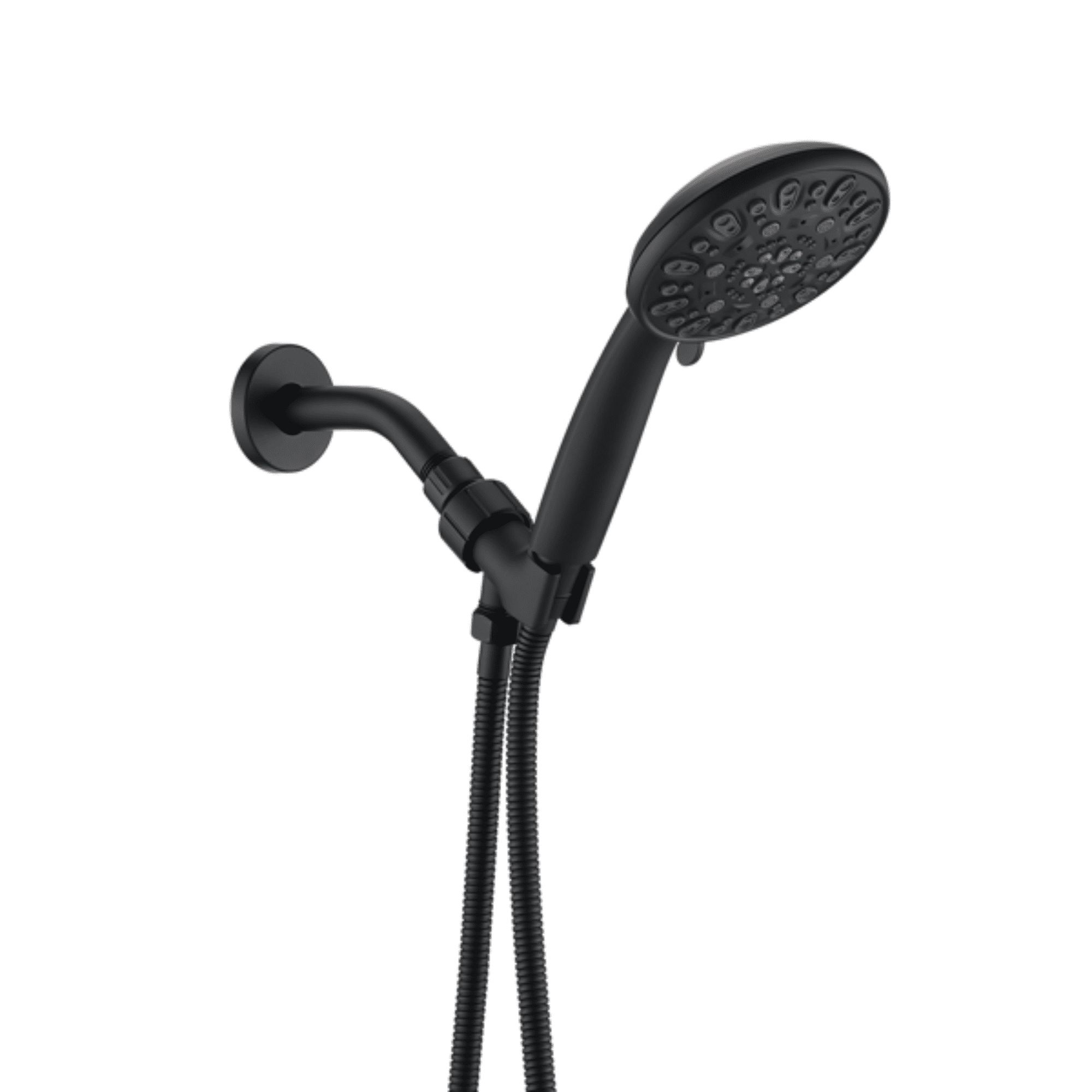 High Pressure Multi‑Function Handheld Shower Faucet, Matte Black