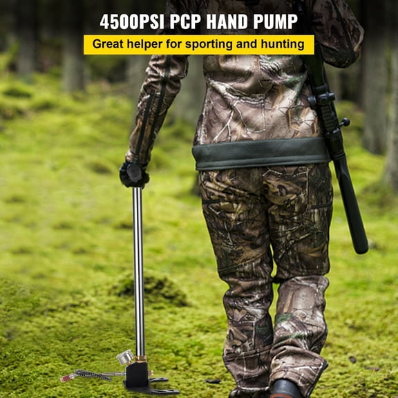 High Pressure PCP Hand Pump 4500PSI, 3-Stage Airgun Pump for PCP Rifles and Air Pistols