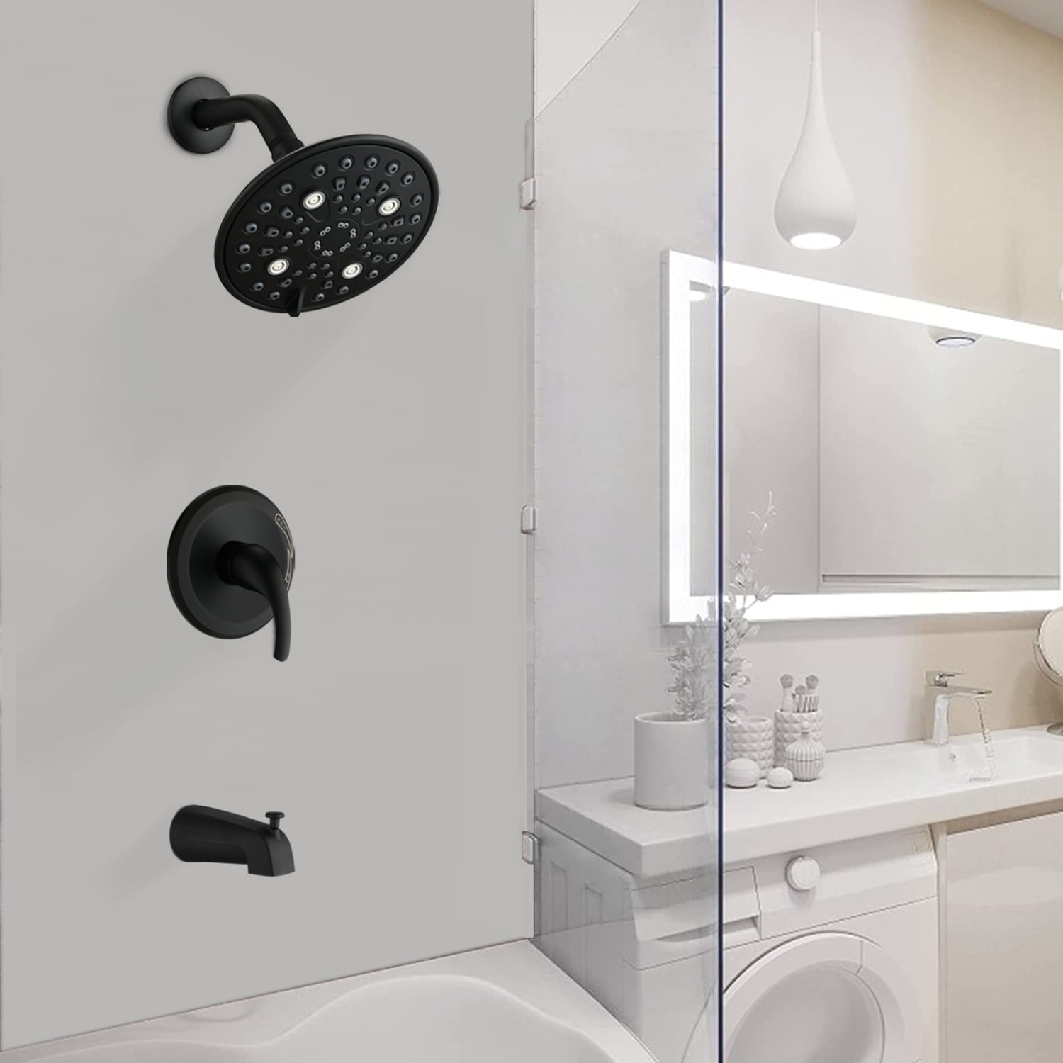 High Pressure PNGCAN 5functions Single Handle Shower Head Set with Tub