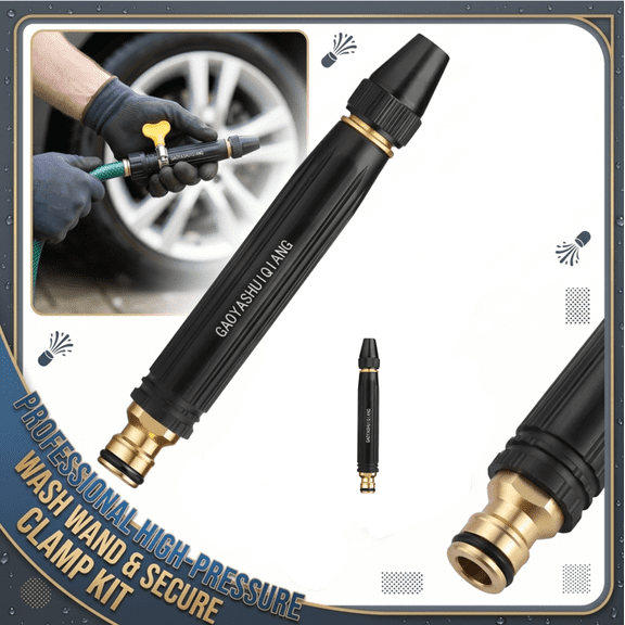 High Pressure Power Washer Nozzle, Garden Hose Sprayer for Car Washing and Outdoor Cleaning, Sturdy Watering and Pressure Cleaning Accessory