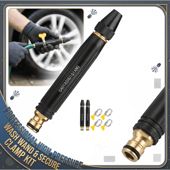 High Pressure Power Washer Nozzle, Garden Hose Sprayer for Car Washing and Outdoor Cleaning, Sturdy Watering and Pressure Cleaning Accessory
