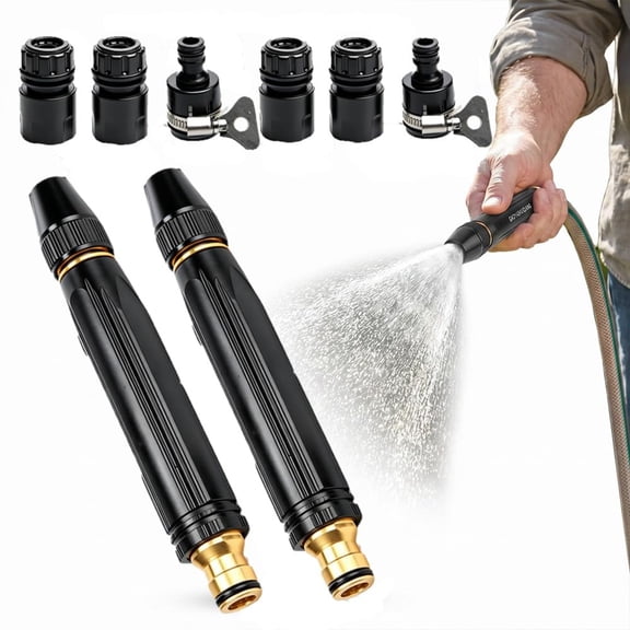 High Pressure Power Washer Nozzle with Connector Set, Direct Spray Gun - 3 Spray Modes Jet Water Sprayer for Car Yard Patio Cleaning Garden Watering