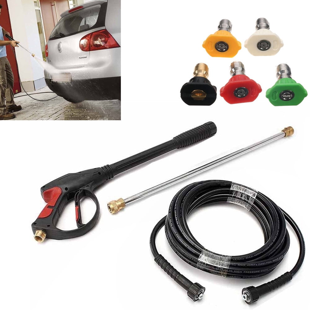 High Pressure Power Washer Spray Gun Wand Hose Kit with 5 Tips 8m Tube For Craftsman