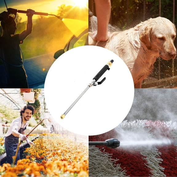 High Pressure Power Washer Wand, Hydro Jet Water Wand Pressure Sprayer,Flexible Garden Watering Wand With Hose Nozzle Universal Hose End for Car Pet Window Patio Gutter Cleaning Tool