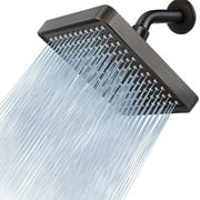 High Pressure Rain Shower Head - 6 Inch Square, Oil Rubbed Bronze Finish