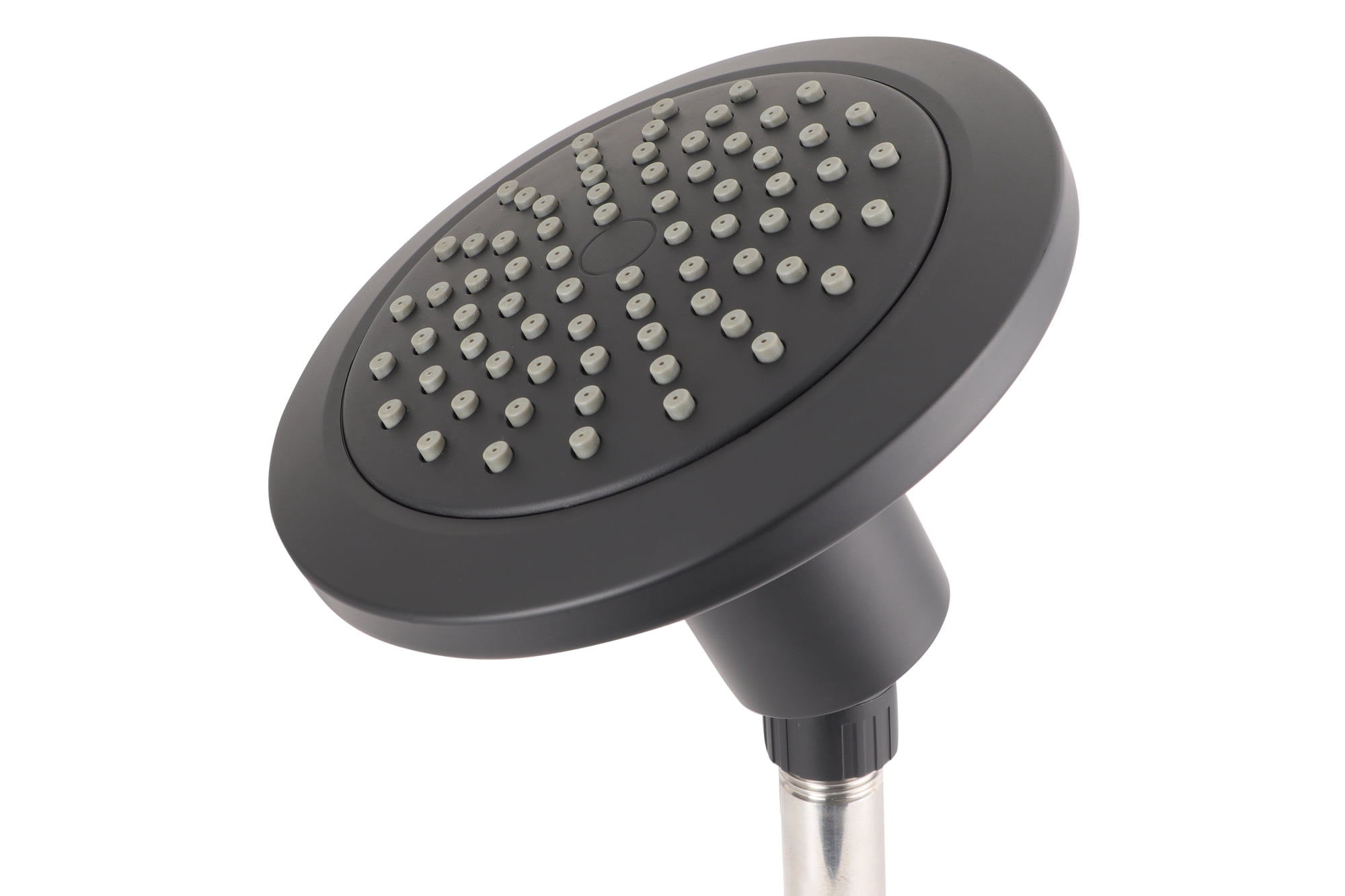 High Pressure Rain Shower Head Matte Black Single Function Lux Showerhead, Easy Clean 6" Face
