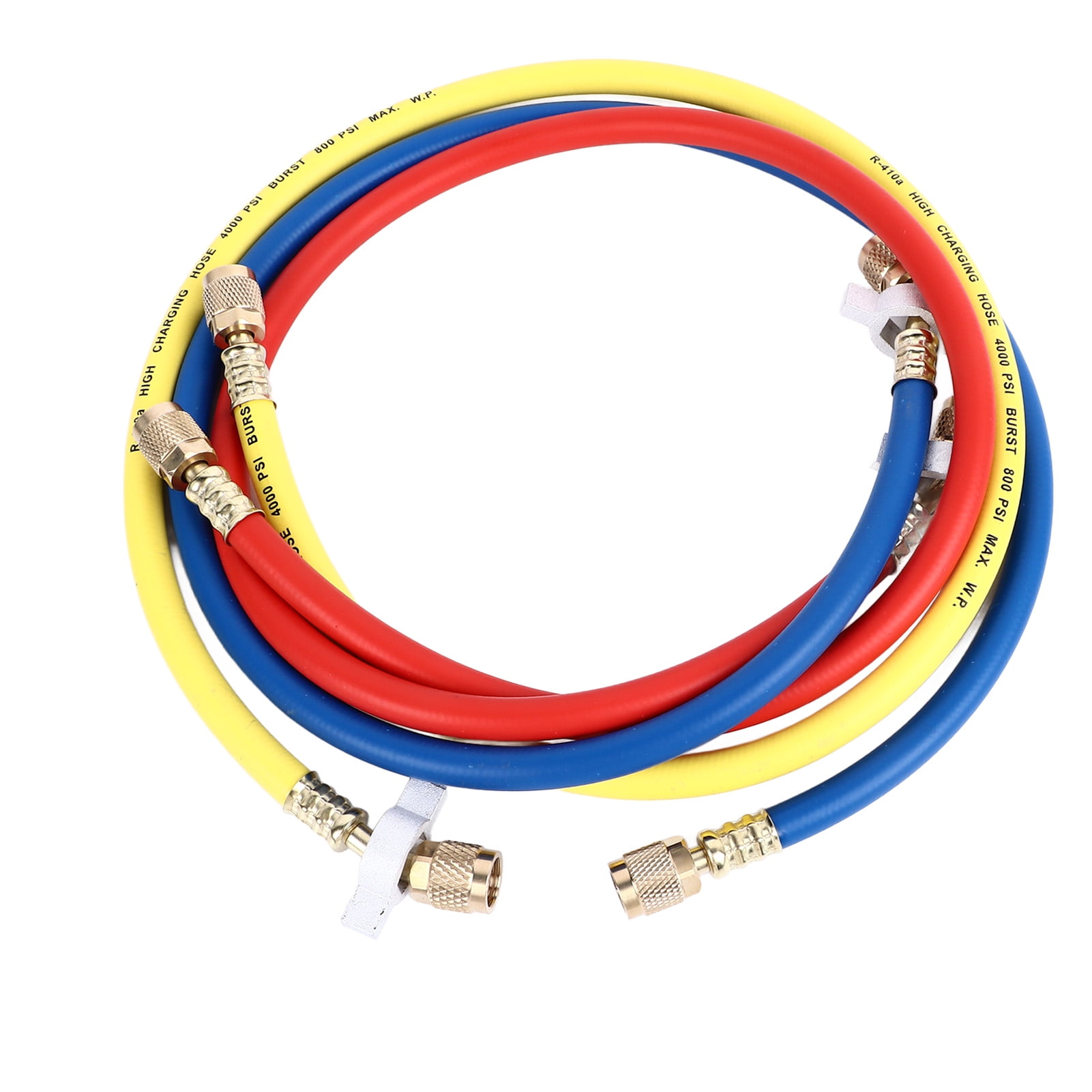High-Pressure Refrigerant Tube with Universal Expl. Proof Connector for Air Conditioner 3-Pack 0.9m AC Charging Hose Set