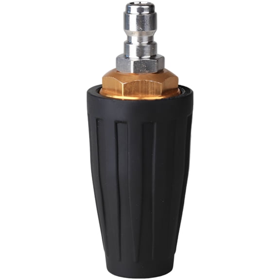 High-Pressure Rotating Nozzle with Ceramic Valve Core, 360 Degree Turbo Pressure Washer Nozzle, 1/4'' Quick Connect Aluminum Alloy Head for Efficient Cleaning, 4.7 x 3.5 x 1.6 in
