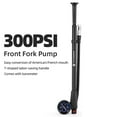 thumbnail image 1 of High Pressure Shock Pump with Gauge: 300 PSI Bicycle Pump for Front Fork & Rear Suspension - Mini Pump with Air Bleed for Road Mountain Bike Fits Schrader Valve, 1 of 9