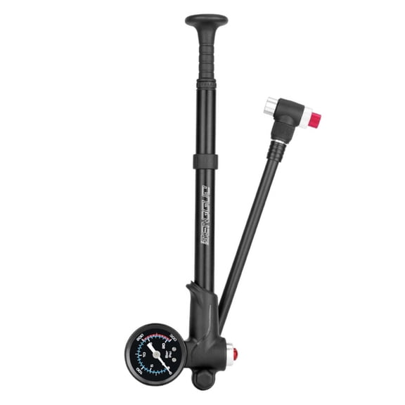 High Pressure Shock Pump for Road Mountain Bike 300PSI Air Pump with Gauge for Front Fork and Rear Suspension Small Pump