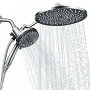 High-Pressure Shower Combo: Handheld & Fixed Showerhead, 10 Spray Modes, Magnetic Dock, Power Jets