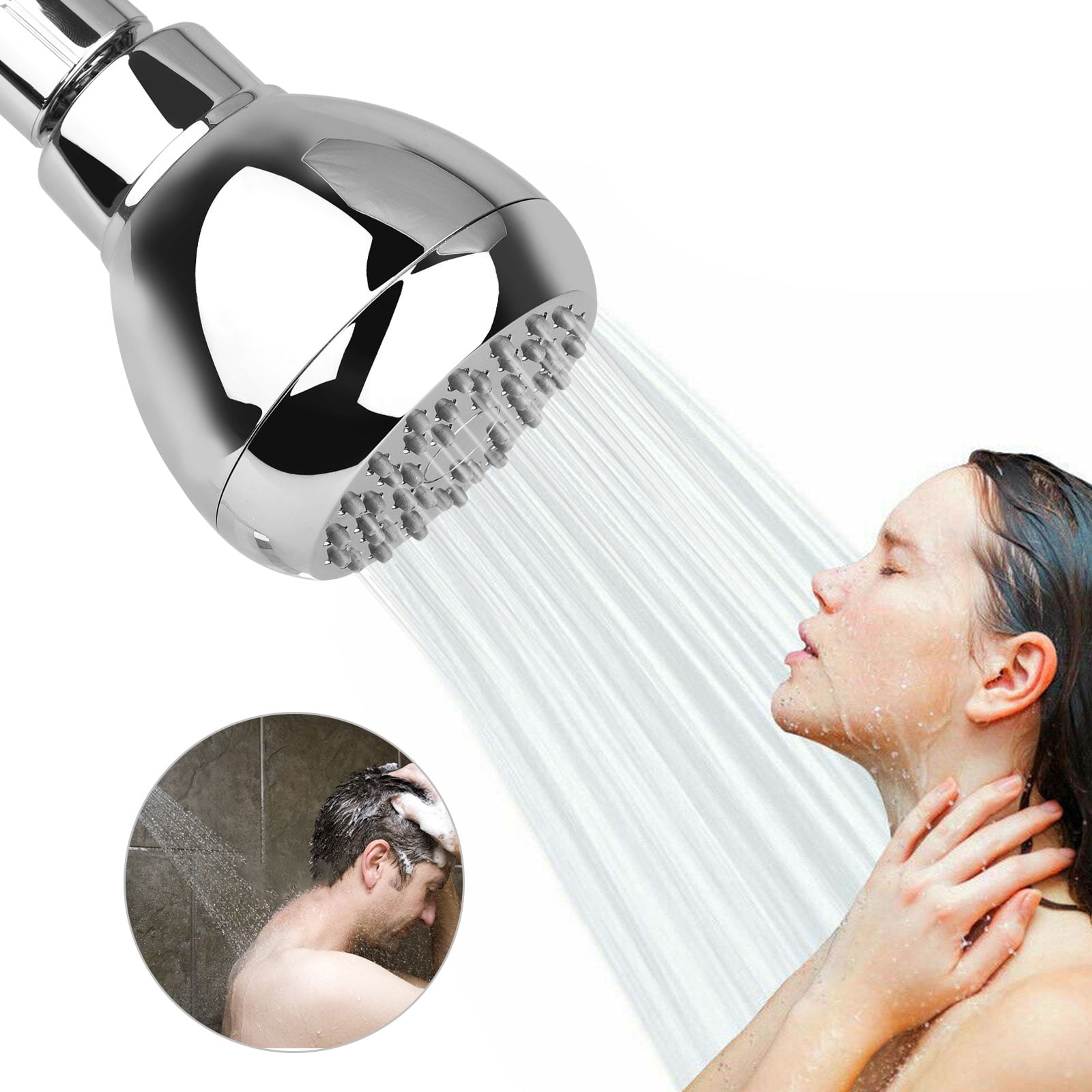 High Pressure Shower Head 3 Inch High Flow Fixed Showerheads Bathroom Showerhead for Luxury Shower Experience Even at Low Water Pressure