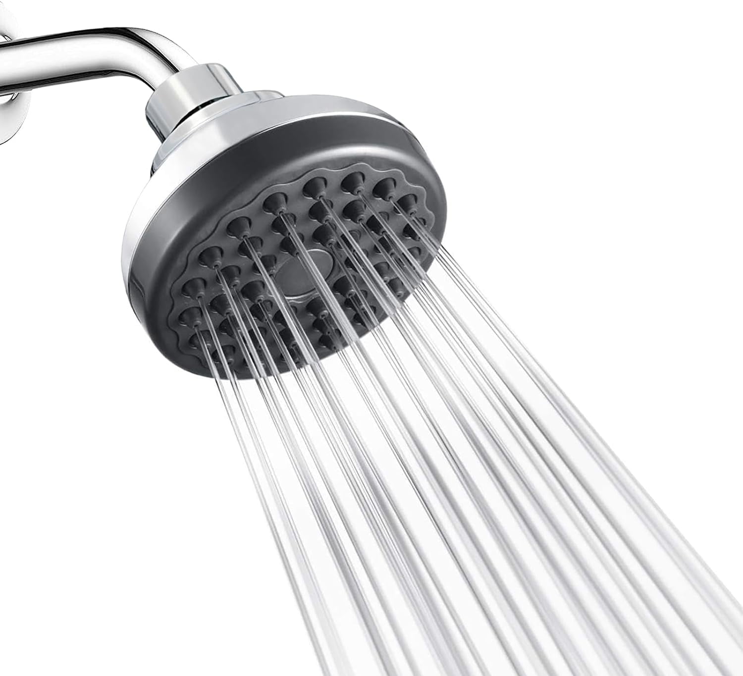 High Pressure Shower Head, 3 Inch Showerhead Perfect for Homes with Low Water Pressure Leak Proof Fixed Shower Heads, with Angle Adjustable Swivel Brass Ball Joint, (Chrome)