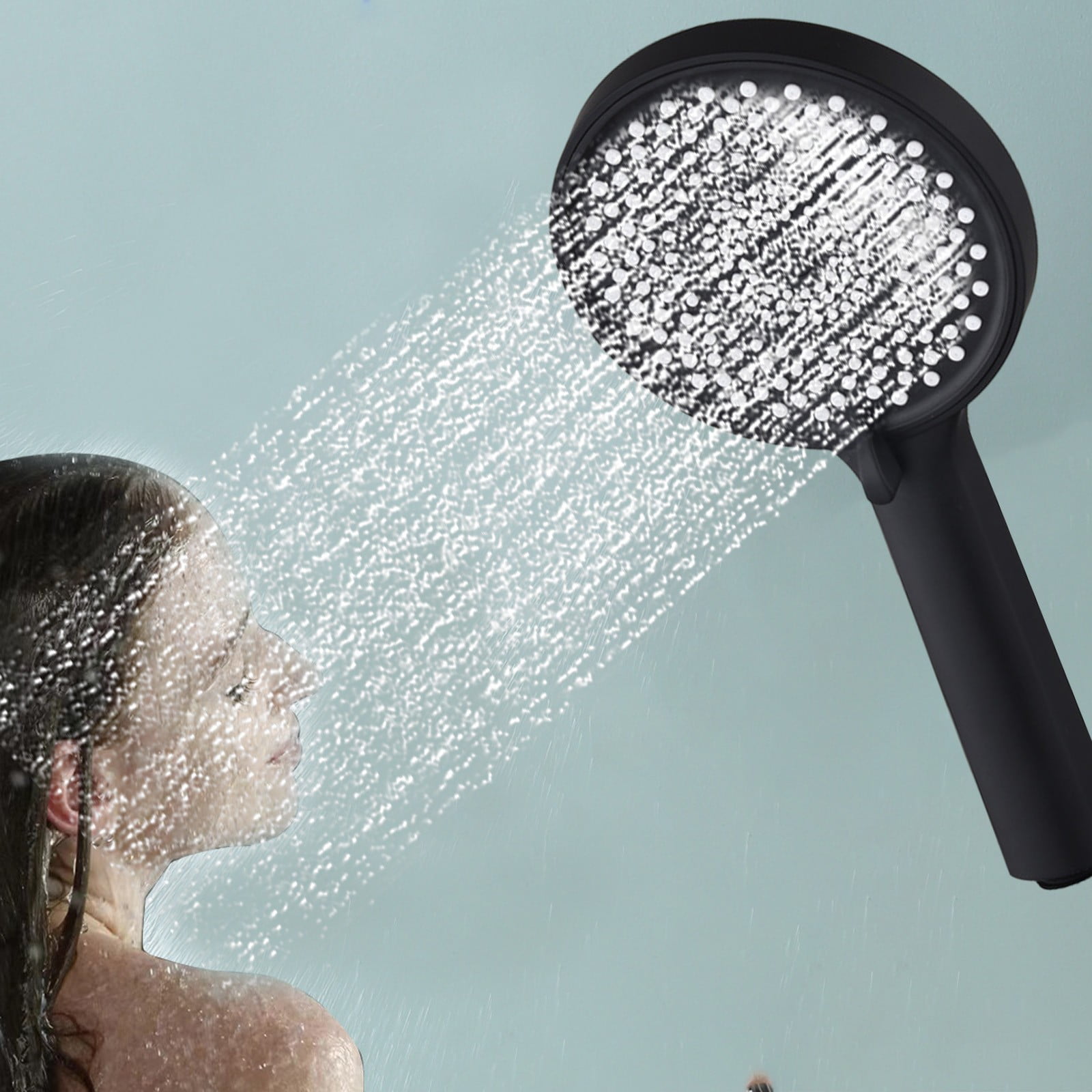 High Pressure Shower Head 3 Modes Adjustable Showerheads Saving Spray ...