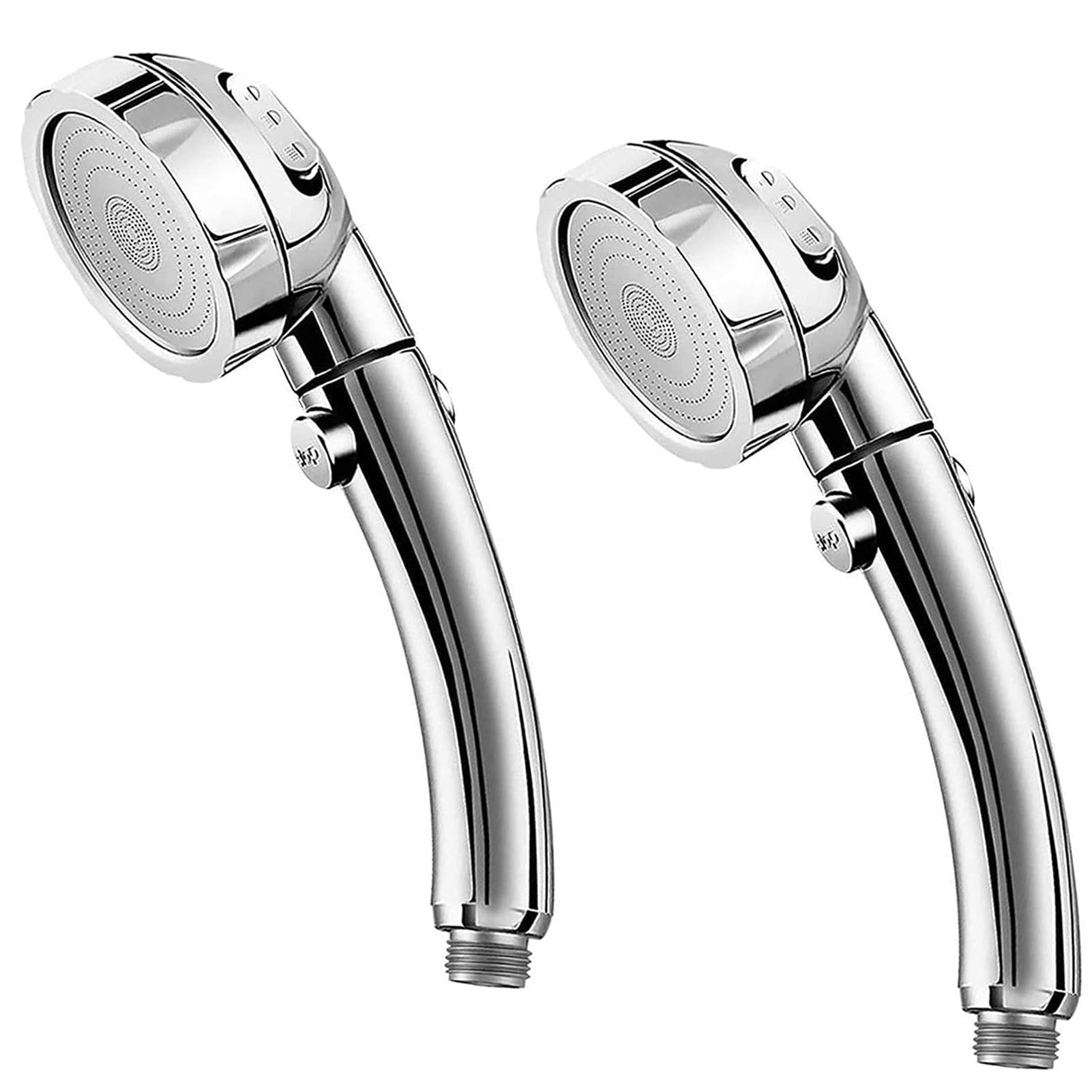 High Pressure Shower Head, 3-Settings Handheld Showerhead with ON/Off Full Shutoff Push Button and Switch to Control Flow, Angle-Adjustable Water Saving Body Sprays
