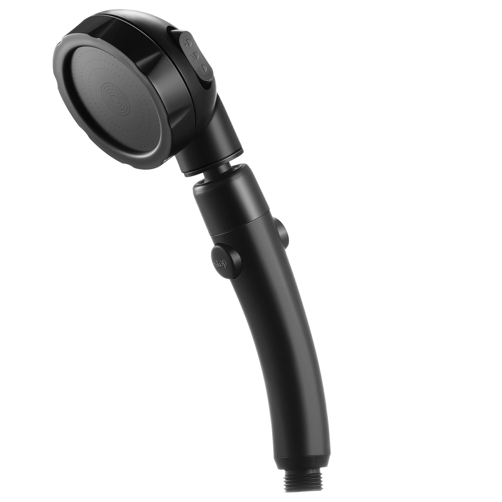 High Pressure Shower Head, 3-Settings Handheld Showerhead with ON/Off Full Shutoff Push Button and Switch to Control Flow, Angle-Adjustable Water Saving Body Sprays