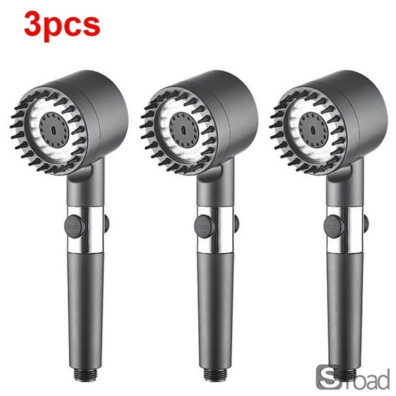 High Pressure Shower Head, 3-Spray Mode Handheld Showerhead With ON/OFF Pause Switch, Water Saving Filtered Shower Head With Easy-Clean Nozzles For Powerful Spray, Hotel Spa Experience​,One Size,3pcs