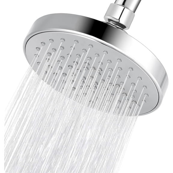 High Pressure Shower Head - 4.7 Powerful Bathroom Pressure Boosting Rain Showerhead - Perfect Universal Replacement for Rainfall Shower Heads (Chrome)