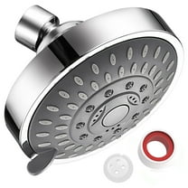 High Pressure Shower Head, 4-Inch 5-Setting Shower Top Spray, Adjustable Water Flow with Easy-to-Use Handle for Perfect Shower Experience