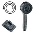 thumbnail image 1 of High Pressure Shower Head with 4 Spray Modes - Multi Button Controlled Filtered Handheld Shower Head for Bathroom Spa, Detachable Water Saving Rainfall Shower Head with Hose Silver Black, 1 of 8