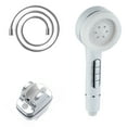 thumbnail image 1 of High Pressure Shower Head with 4 Spray Modes - Multi Button Controlled Filtered Handheld Shower Head for Bathroom Spa, Detachable Water Saving Rainfall Shower Head with Hose White, 1 of 8