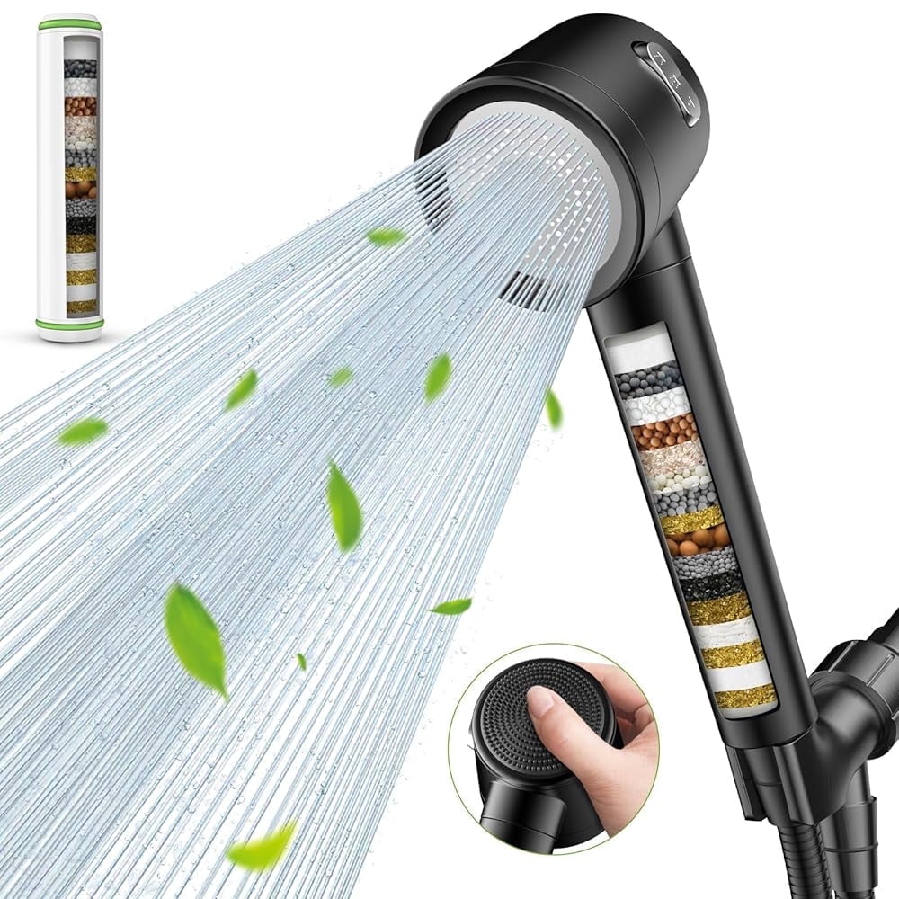 High Pressure Shower Head, Filtered Shower Head with Handheld ...
