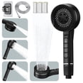 thumbnail image 1 of High Pressure Shower Head, High Power Shower Head and Hose Set with 3 Filters, 59‘’ Hose & Bracket, 4 Spray Modes & Pause Switch, Hard Water Filtered Showerhead with Handheld, Black, 1 of 7