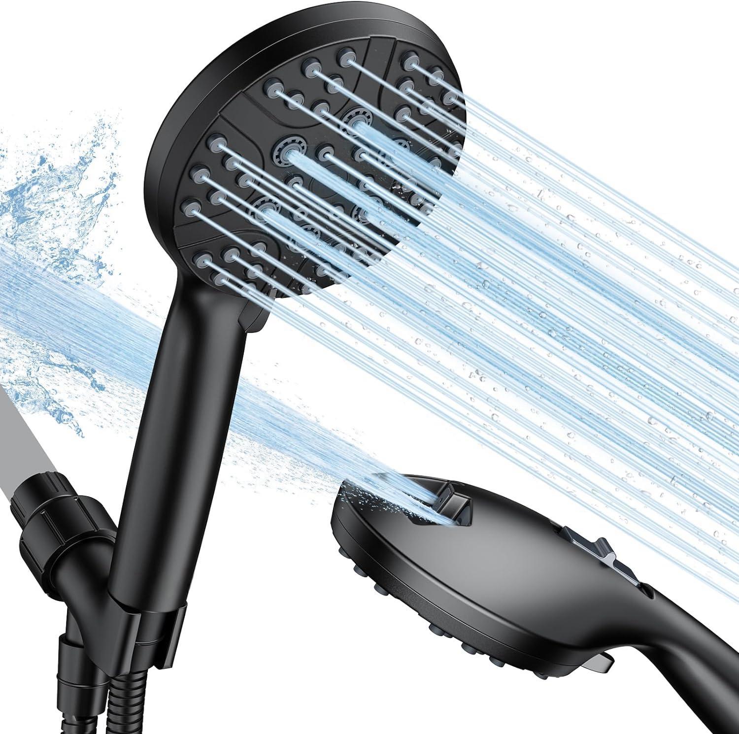 TingXianX New Pressurized Shower Head, Handheld Shower Head, Power Booster Sprayer Hand Held