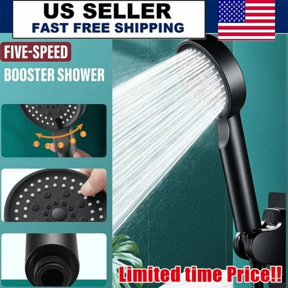 High-Pressure Shower Head, Multi-Functional Hand Held Sprinkler With 5 Modes New