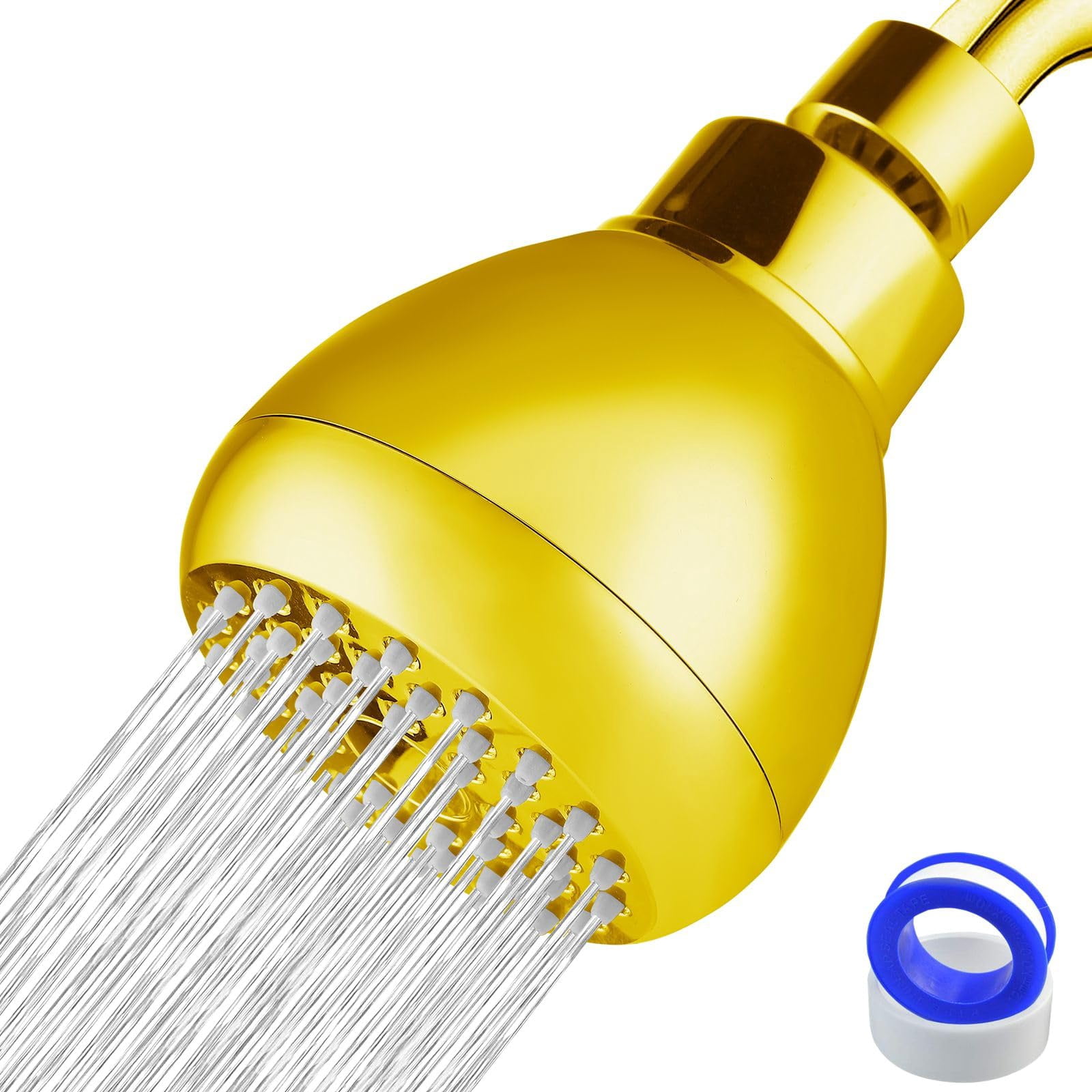 High Pressure Shower Head - Powerful Bathroom Pressure Boosting Showerhead - Perfect Universal Replacement for Rain Shower Heads