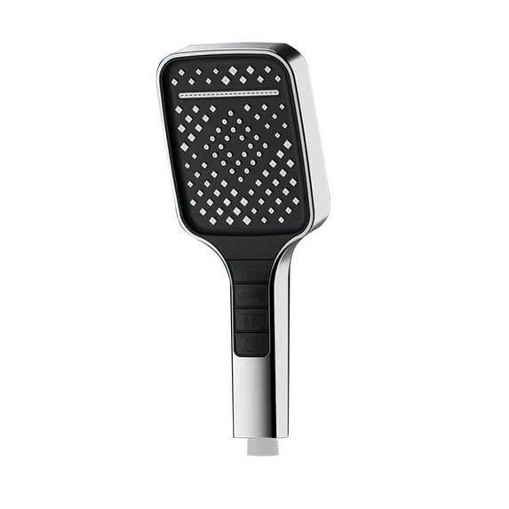 High-Pressure Shower Head - Powerful Rain Shower with 5 Spray Modes | 10×26cm Black/Silver Plastic Showerhead | Water Saving & Anti-Clog Design | Easy Installation