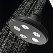 High Pressure Shower Head Replacement Parts Round Adjustable 4.3inch Diameter Shower Sprinkler Head Showerhead for Household Black